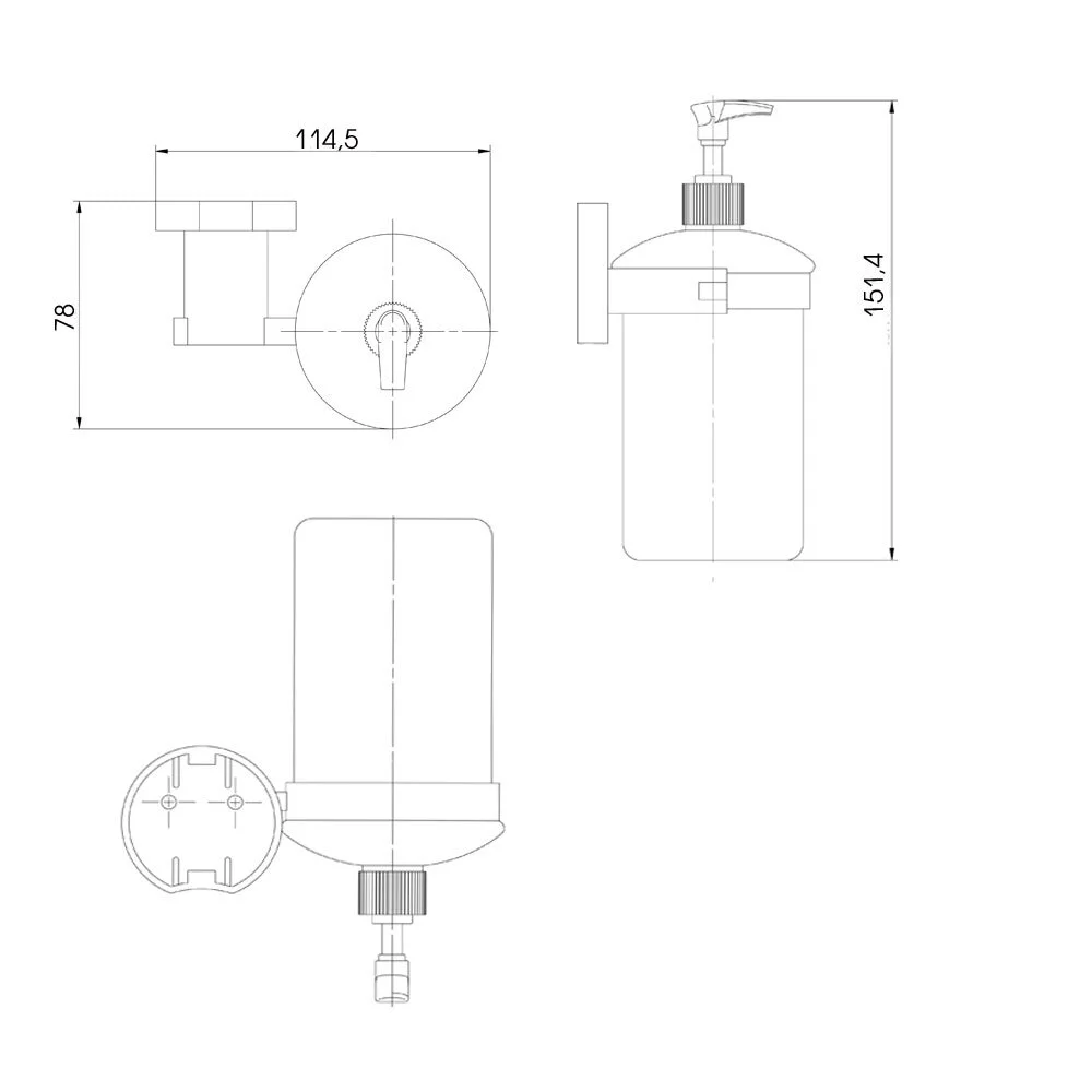 Дозатор для жидкого мыла Raiber R53912 хром