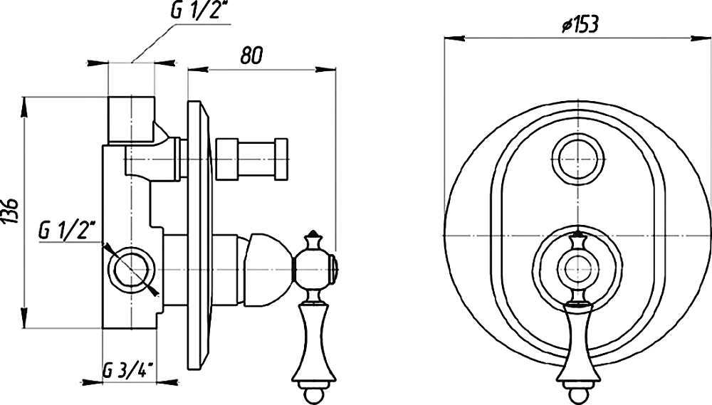 Смеситель Migliore Bomond ML.BMD-9772 Br с внутренней частью