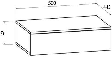 Тумба Diwo Элиста 50 С20440 белый