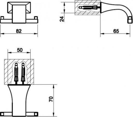 Крючок Gessi Mimi 33321#080, золото