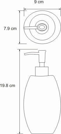 Дозатор для жидкого мыла WasserKRAFT Werra K-8299, голубой/хром