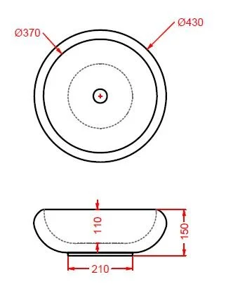 Раковина накладная ArtCeram Tao TOL001 03 00 черный