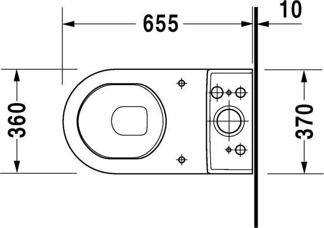 Чаша для унитаза-компакта Duravit Starck 3 0126090000