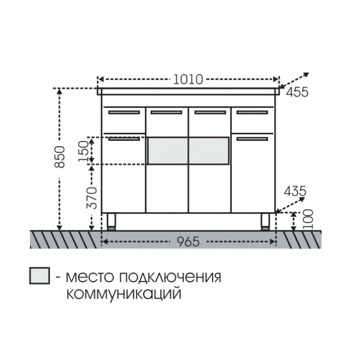 Тумба под раковину СаНта Родос 206016 белый