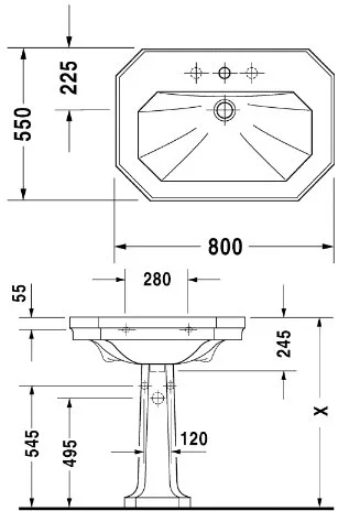 Раковина Duravit 1930 Series 438800000 белый