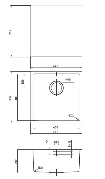 Мойка кухонная Iddis Edifice EDI44B0i77 золото