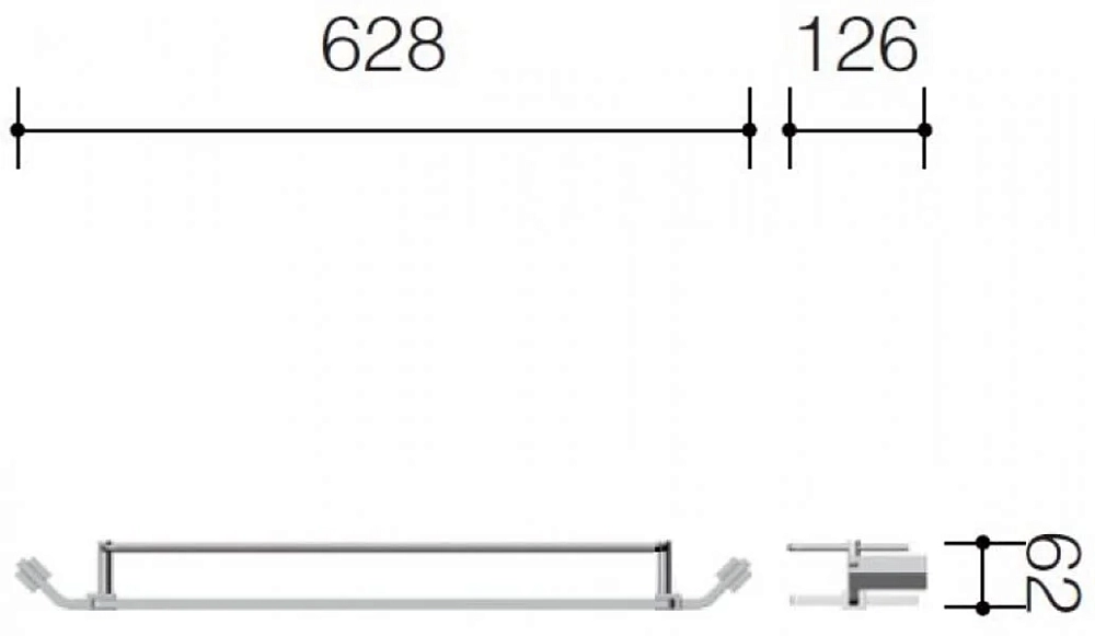 Полка Schein Watteau 129B хром