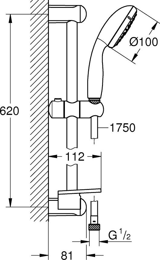 Душевой гарнитур Grohe New Tempesta 28436002