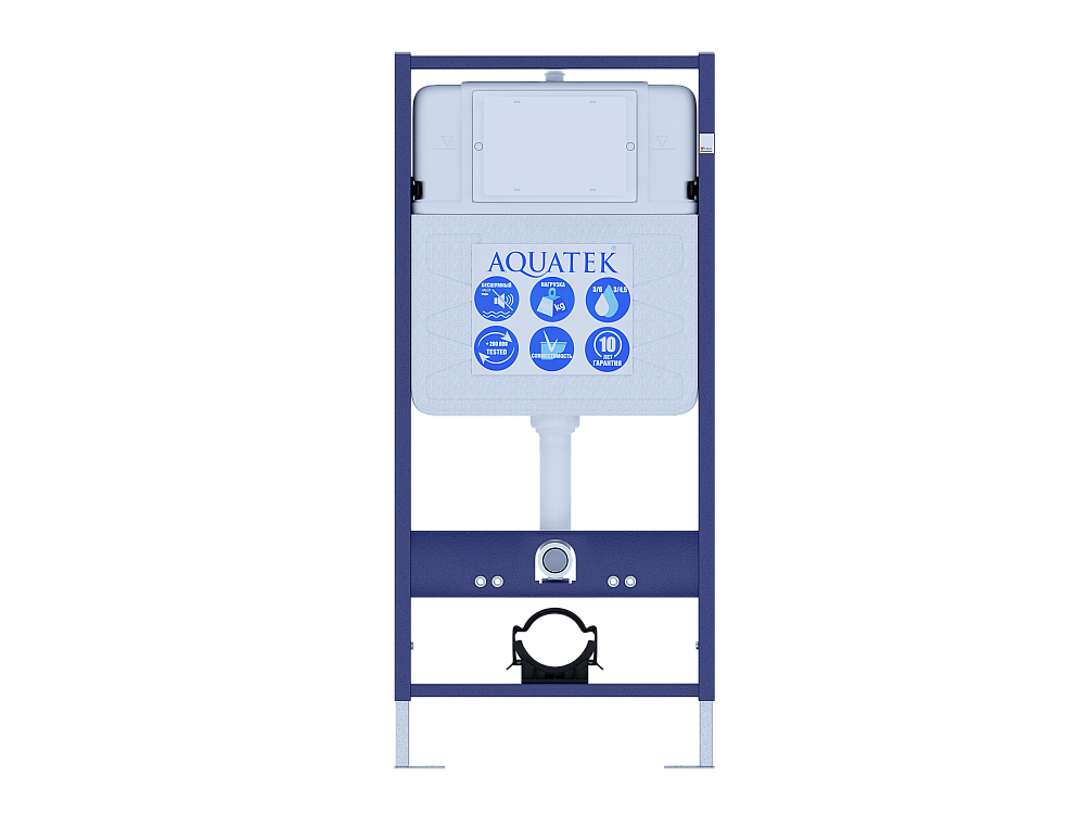 SET AQUATEK МИЯ 4в1 (рама AQUATEK Standard INS-0000012+ кркпеж KKI-0000002+клавиша KDI-0000022+унитаз МИЯ AQ2004-00 с тонким сиденьем soft-close