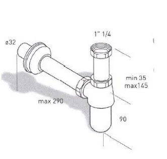 Сифон для раковины Migliore Ml.Ric 17926 хром