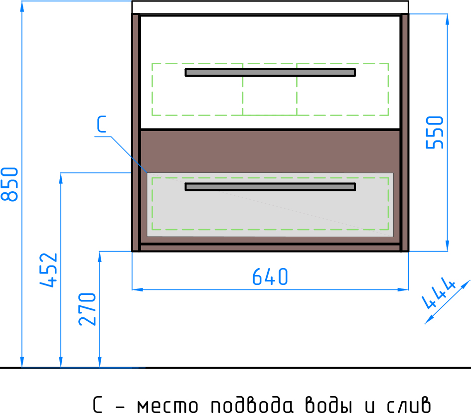 Тумба с раковиной Style Line Экзотик 65 Plus подвесная белая экзотик