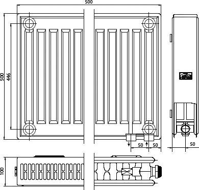 Радиатор стальной Kermi FKV 220505 тип 22