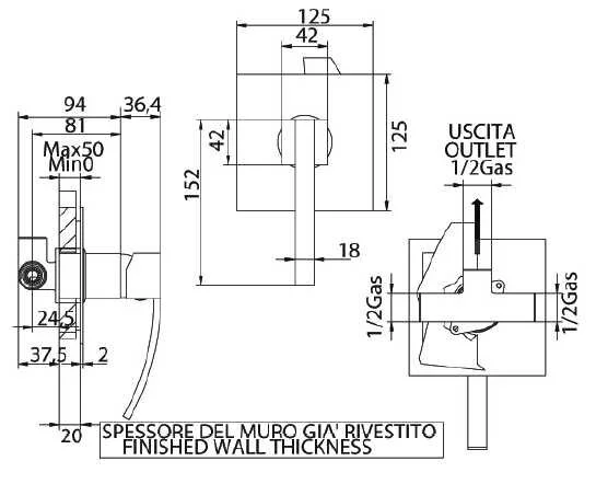 Смеситель для душа Bandini Seta 774320SN00 хром