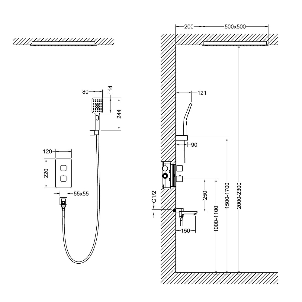 Душевая система Timo Petruma SX-5019/00SM хром