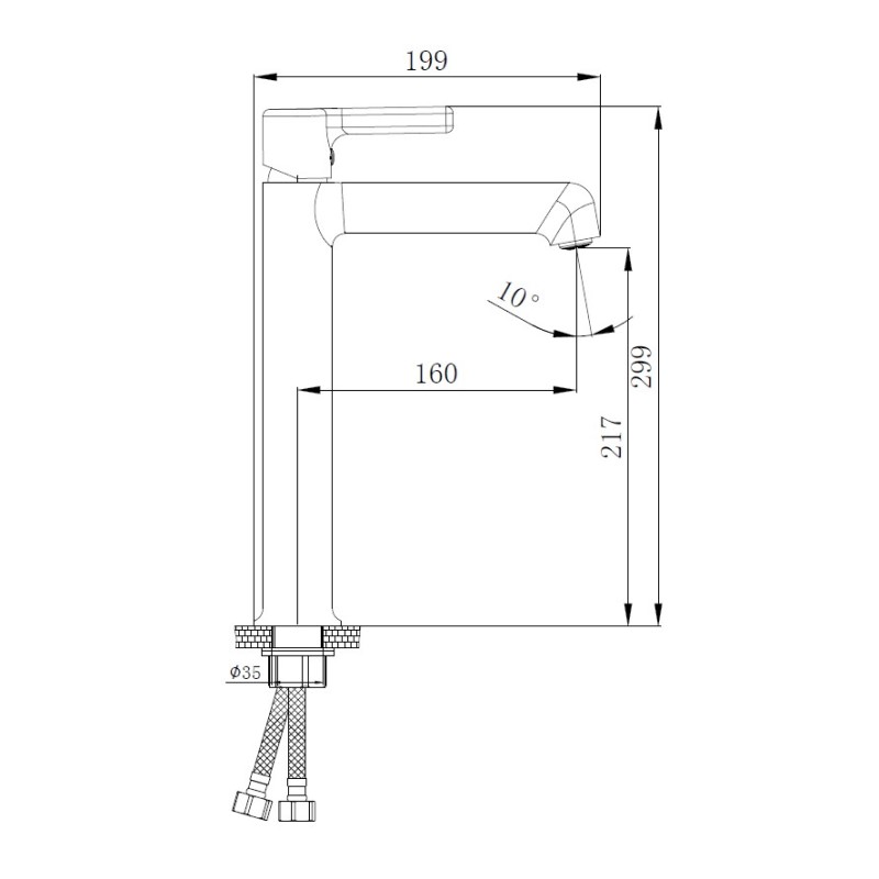 Смеситель для раковины Haiba HB11814-7 черный