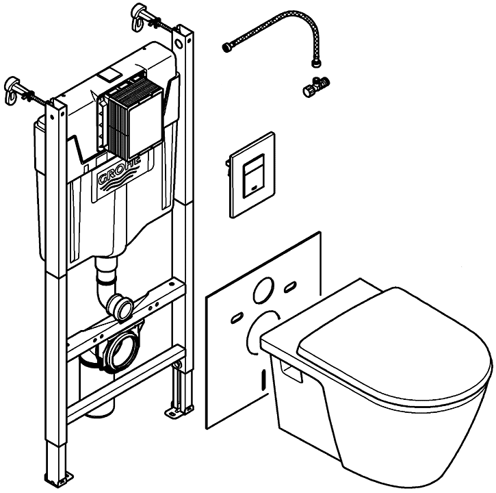 Инсталляция для подвесного унитаза Grohe Solido 38939000