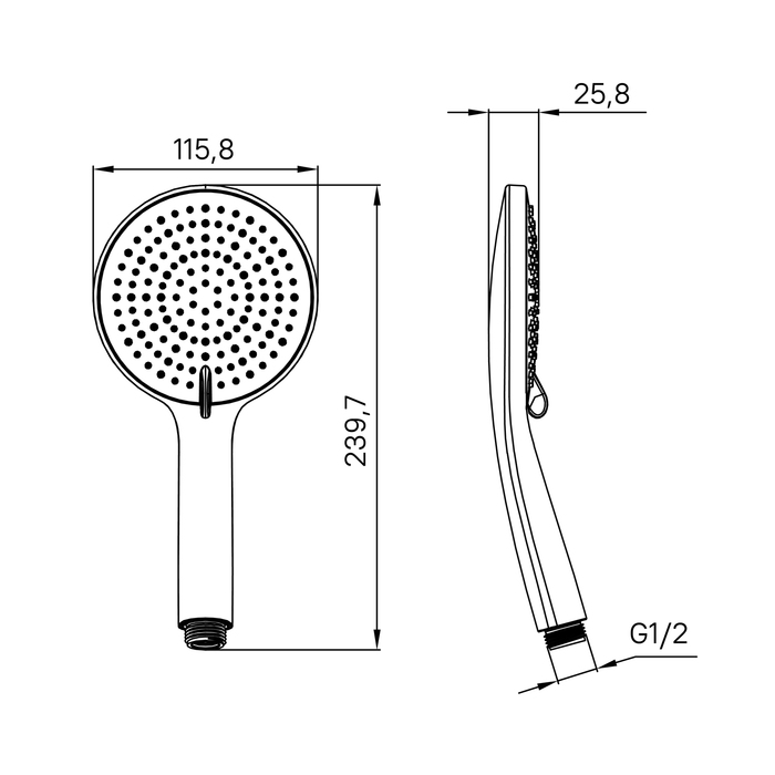 Душ ручной Iddis Optima Home OPH3F0Gi18 черный