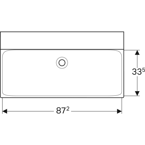 Раковина 90 см Geberit Xeno² 500.532.01.1, белый