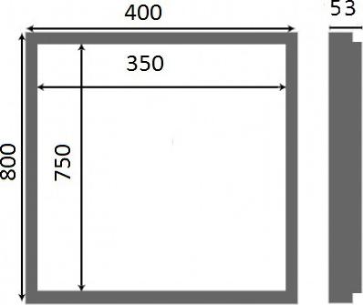 Настенный люк Люкер AL-KR 80х40