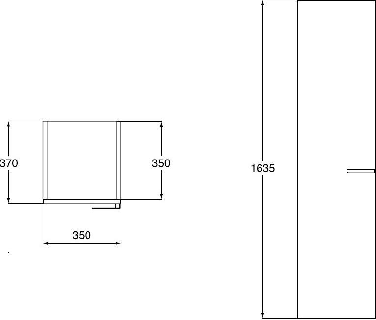 Шкаф-пенал Ideal Standard Imagine L T0699YF, красный