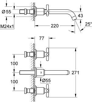 Смеситель для раковины Grohe Atrio 20387000