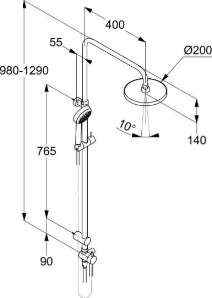 Душевая стойка Kludi Logo dual shower system 6809305-00