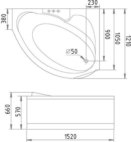 Акриловая ванна Gemy 152х121 G9003 B R