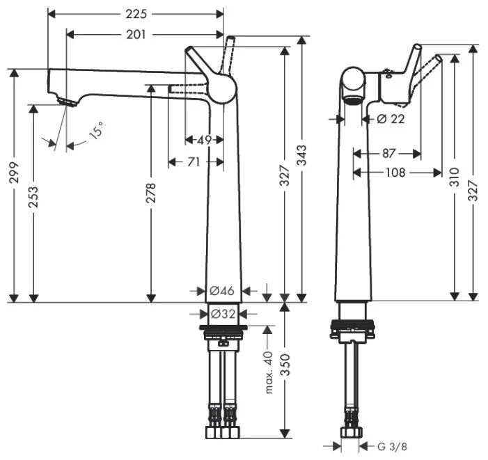 Смеситель для раковины Hansgrohe Talis S 72116000 хром