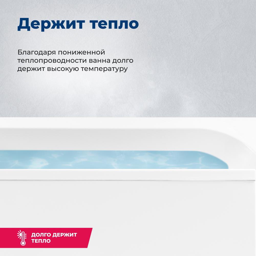 Акриловая ванна Aquanet Bright 180х80 белый