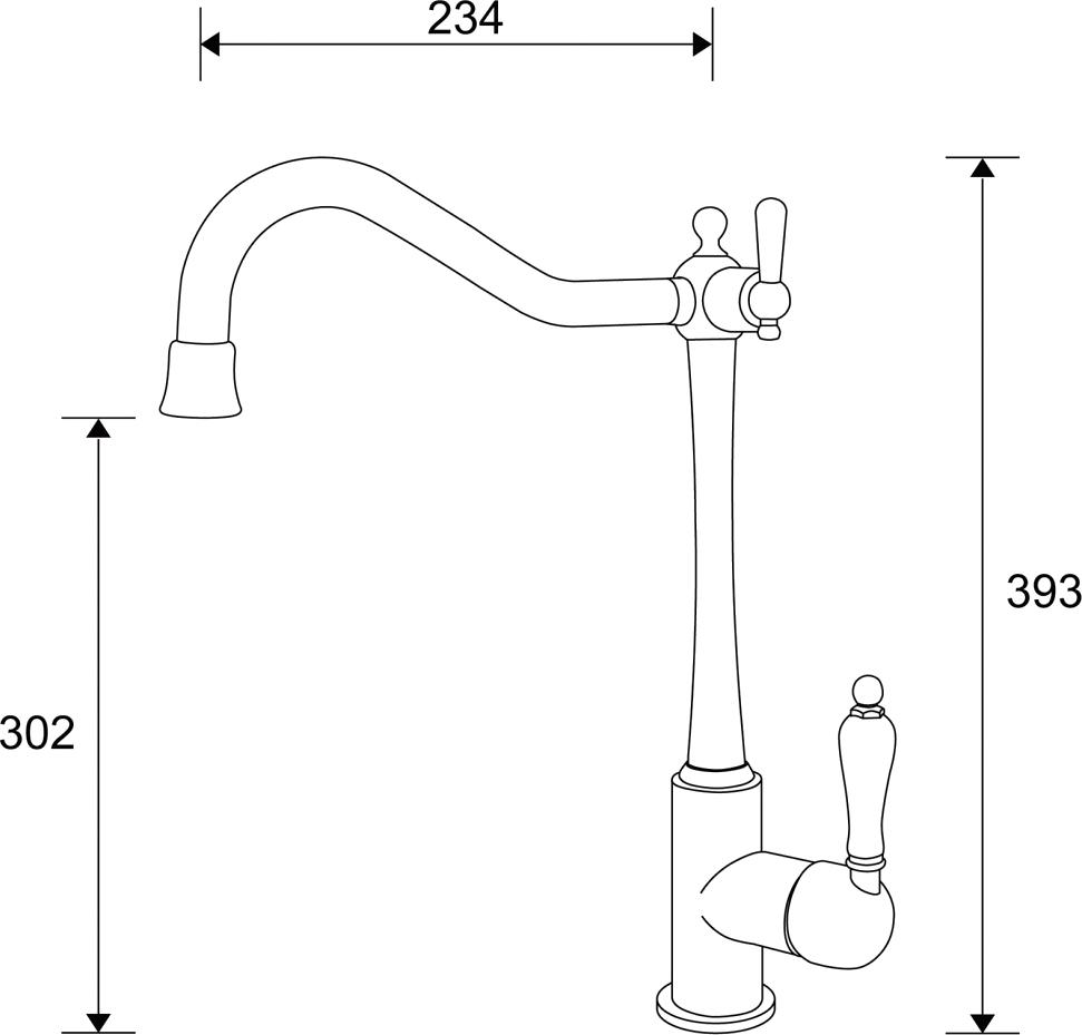 Смеситель Zorg Sanitary Clean Water ZR 322 YF-50 BR для кухонной мойки