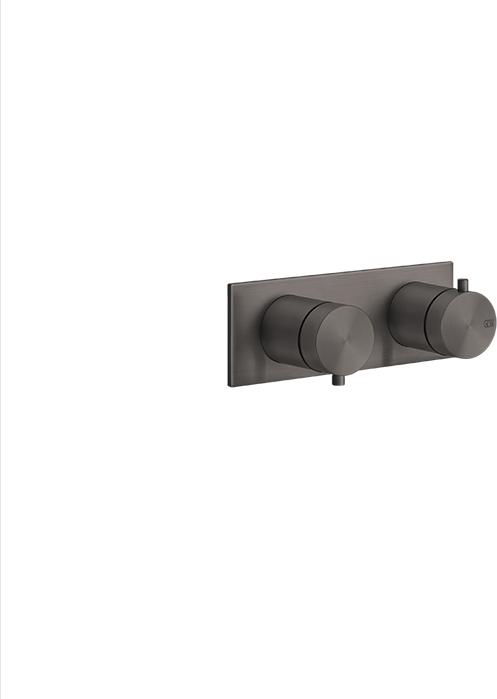 Смеситель для душа Gessi 316 Shower 54032#707 термостатический, brushed black metal PVD