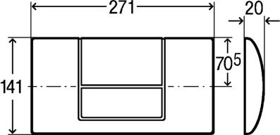 Кнопка смыва Viega Standard 449032 хром матовый