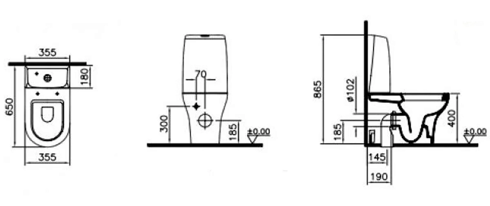 Напольный унитаз Vitra Zentrum 5782B003-0585