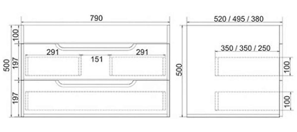 Тумба под раковину Mirsant Soho Quadro MRM0063 белый