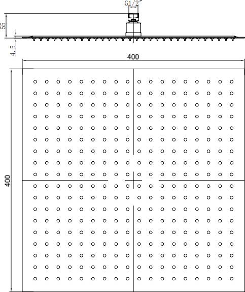 Верхний душ RGW Shower Panels SP-82-40