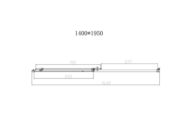 Душевая дверь Vincea Slim-N VDS-4SN140CL 140x195 см, хром, стекло прозрачное