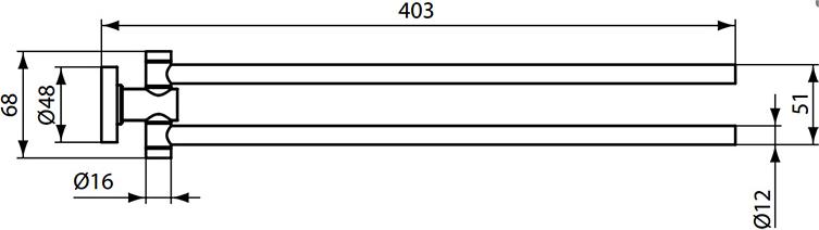 Полотенцедержатель Ideal Standard IOM двойной