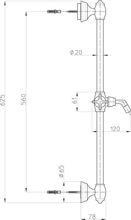 Душевой гарнитур Bossini Roman D03007 ORO