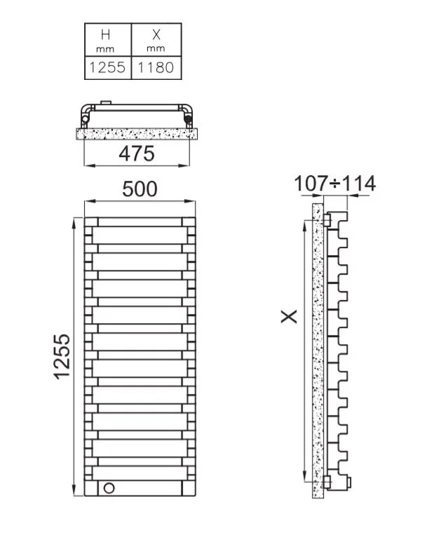 Полотенцесушитель электрический Irsap Step E SEL050T50IR01NNN01 хром