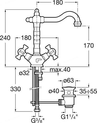 Смеситель для раковины Roca Florentina 5061388A0