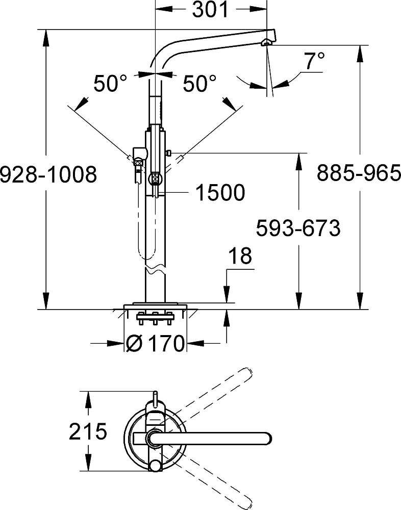 Смеситель для ванны Grohe Atrio 32135002