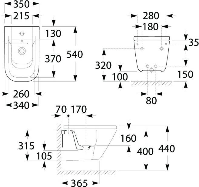 Подвесное биде Roca Gap 357475000