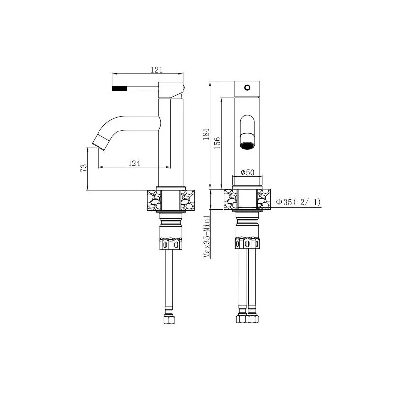 Смеситель для раковины Voda Vessel Gun Metal VSL26MG серый