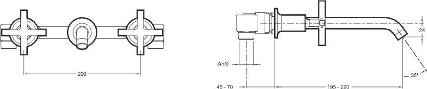 Смеситель для раковины Jacob Delafon Purist E144153-CP