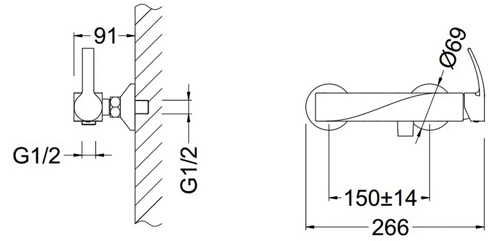 Смеситель для душа Schein Whirl 42213/8035009 хром