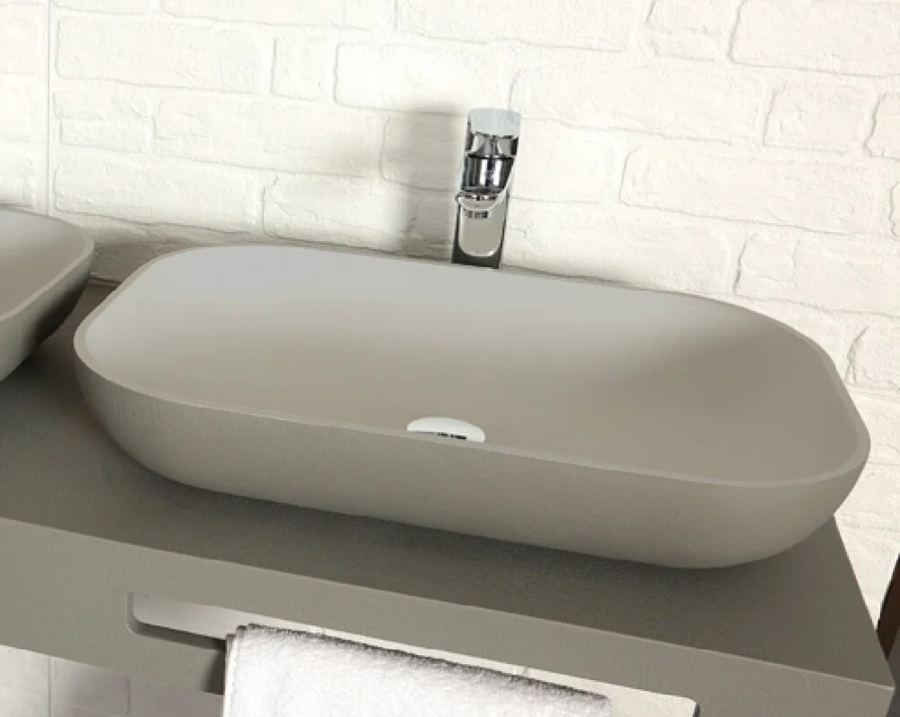 Накладная раковина 58 см Acquabella Lavabo LAVABO_ON-TOP_RECTANGLE_SLATE_MARFIL