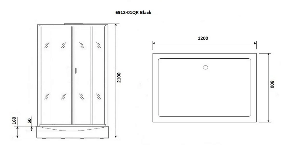 Душевая кабина Niagara Premium NG-6912-01QLBLACK
