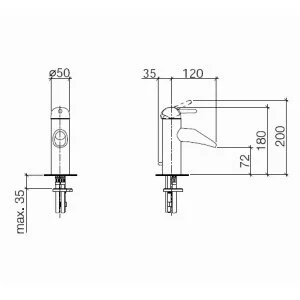 Смеситель для раковины Dornbracht Source 33 500 945-00 хром