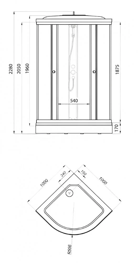 Душевая кабина Maroni Line 466164