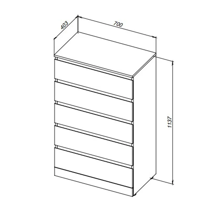 Комод Aquanet Сканди 302552 коричневый